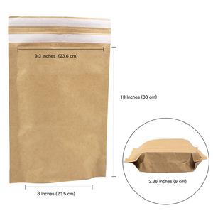 In Stock vestiti regali pacchetto squisito <span class=keywords><strong>buste</strong></span> sacchetti postali flessibili In carta Kraft con soffietto inferiore e striscia a strappo - Product Image 3