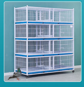 Jaula Reforzada Plegable <span class=keywords><strong>de</strong></span> Múltiples Capas para <span class=keywords><strong>Cría</strong></span> <span class=keywords><strong>de</strong></span> Palomas con Bandeja <span class=keywords><strong>de</strong></span> Plástico, Lujosa Casa para Pájaros <span class=keywords><strong>de</strong></span> Balcón - Product Image 4