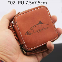 Boîte à pêche à la mouche en cuir de veau PU et plastique ABS, construction durable, tailles S/M/L souples pour la pêche en lac, en ruisseau et en rivière