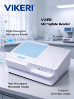 Lecteur de microplaques de laboratoire VIKERI, 8 canaux optiques, lecteur ELISA pour plaques à 48/96 puits, personnalisable OEM, garantie 1 an