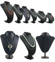 2026 En gros Présentoir buste mannequin léger en panneau de densité et flanelle pour bijoux, colliers, pendentifs et chaînes, options multi-hauteurs