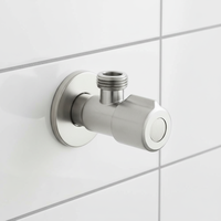 Robinet d'angle manuel en acier inoxydable anti-goutte à vide pour chauffe-eau, toilettes, salle de bain, cuisine, alimentation en eau chaude et froide OEM