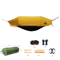 Hamac-tente portable respirant en nylon avec moustiquaire pour camping extérieur, balançoire, bâche de protection, moins de 3 m, 2 places