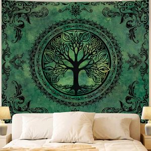 Tapisserie murale personnalisée motif Arbre de Vie, impression polyester de haute qualité, décoration artistique pour chambre, dortoir, salon - Product Image 4