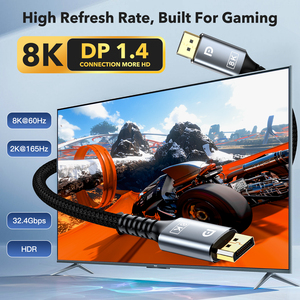 <span class=keywords><strong>สาย</strong></span>เคเบิล DP to DP 8K60hz 4K144hz สำหรับจอภาพ <span class=keywords><strong>1.4</strong></span> - Product Image 3