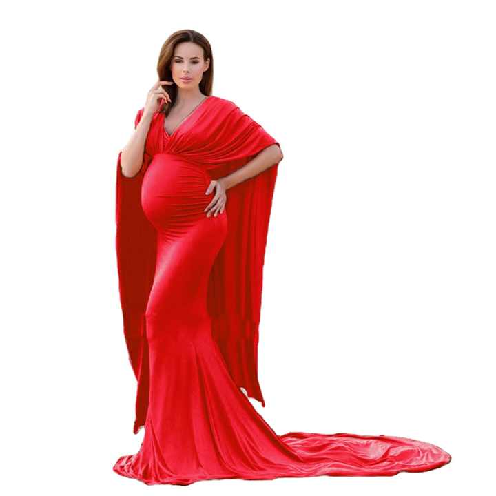 pregnancy photo dress Shop Baby Blue Maternity Photoshoot Dress with long trail