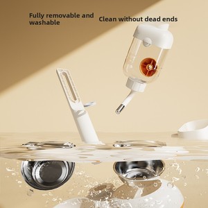 Distributeur d'eau et de nourriture pour animaux de compagnie à hauteur réglable, double gamelle en acier inoxydable, anti-renversement, bouteille d'eau automatique pour chiens et chats, fournitures pour animaux de compagnie - Product Image 5