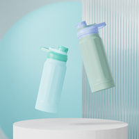 Botella de Agua de Acero Inoxidable 304 con Certificación CE, Duradera, para Deportes, con Pajita, Mantiene las Bebidas Frías o Calientes Durante 24 Horas