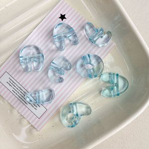 Acrylic Transparent Rainbow <b>Large</b>-Hole QVersion Alphabet <b>Beads</b> Straight Hole <b>Beads</b> Loose <b>Beads</b> for DIY Crafts - Product Image 5