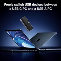 UGREEN CM687 Commutateur USB A & C Entrée Ordinateurs Partager 4 Ports USB, Sélecteur USB pour PC Portable Clavier Souris Webcam