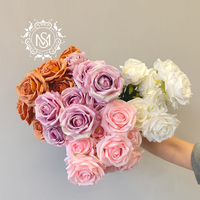 Bouquet de roses artificielles, roses artificielles multicolores pour arche de mariage, décoration de fête et de maison, fleurs au toucher réel