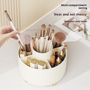 <span class=keywords><strong>Porta</strong></span> pennelli in plastica <span class=keywords><strong>porta</strong></span> pennelli per trucco da tavolo 360 gradi girevole Multi colori Design vari organizzatore per cosmetici - Product Image 3