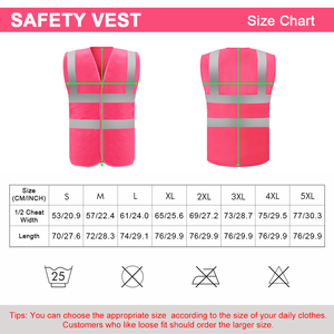 Gilet <span class=keywords><strong>de</strong></span> sécurité réfléchissant rose et violet en stock avec fermeture auto-agrippante flexible, logo personnalisable, vêtement <span class=keywords><strong>de</strong></span> travail haute visibilité - Product Image 6
