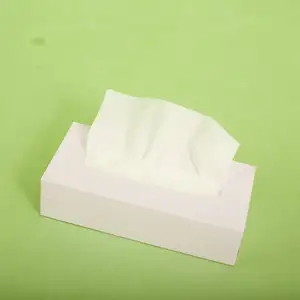 घरेलू के लिए साधारण बॉक्स के साथ कस्टम सस्ता 2 प्लाई सफेद बांस पल्प फेशियल टिशू पैक
