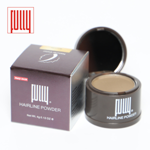 Poudre de camouflage capillaire éco-responsable aux herbes 22 pour la racine des cheveux, compacte marron avec miroir et tampon applicateur - Product Image 5
