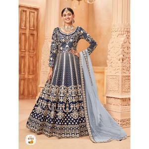 ชุดแต่งงานผู้หญิงแบบยาว งานฝีมือ ดีไซน์หรูหรา ปักลายแบบราชวงศ์ ประดับด้วยดอกไม้ ผ้าเน็ตคุณภาพสูง - Product Image 5