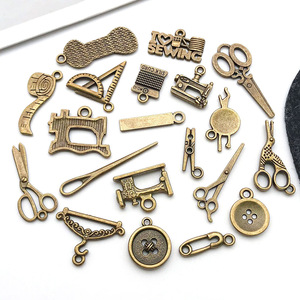 Cross-biên Giới nóng bán Retro hợp Kim máy may loạt mặt dây chuyền DIY Key Vòng đeo tay Vòng Cổ Phụ Kiện - Product Image 4