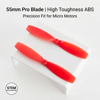 Hélice à 2 pales de 55 mm, rouge et noire, en plastique, accessoire pour micromoteur, pour l'éducation STEM, projets scientifiques DIY, robotique, petites pièces