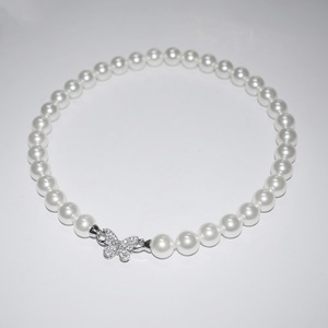 Auténtico Broche de Mariposa Australiano Vintage de Aleación de Zinc Plateado en Oro con Acabado Brillante en Gris Plateado, Estilo Perla, Completamente Engastado con Circonitas - Product Image 3