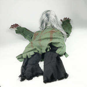 Zombie rampant sur le sol, accessoire d'Halloween effrayant, décoration de fête extérieure, décoration d'horreur, plan de scène, fantôme rampant, voix - Product Image 4