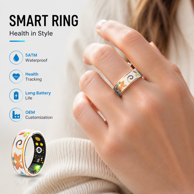 Stainless Steel Heart Rate Sleep Activity Wireless Charging Ip68 Waterproof Smart Ring for Men Women Ios Daily Wear