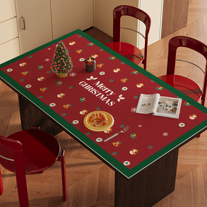 Waterproof Christmas Tablecloth for Indoor Outdoor <b>Dining</b> <b>Table</b> Holiday Event Party Decoration - Product Image 2