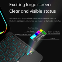Keyboard Metal Magic Air 8, Casing Keyboard Mengambang, Folio Touchpad Area Penuh, Keyboard Layar LED untuk iPad M4 M5