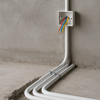 Commande en gros de conduits isolants en PVC durables, résistants à la chaleur, résistants à la corrosion, pour usage industriel, tubes électriques ISO