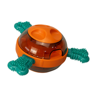 Juguete Interactivo Portátil para Dispensar Comida Sólida para Mascotas, con Cepillo y Brazos, Cámara Transparente, Logotipo Personalizado, OEM, Estándar EN ASTM, Juguete Masticable para Mascotas