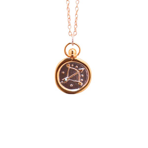 Nokta mühür renk koruma cast kaplama 18-karat altın kontrast kolye kolye kadın 12 burç Tarot kolye - Product Image 5