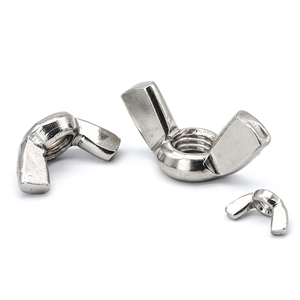 Écrou à oreilles métrique de haute qualité M3-M12 en acier inoxydable, acier au carbone, zingué, DIN315, 304/316/201 - Product Image 1