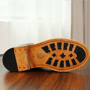 Chaussures Derby en cuir pleine fleur de haute qualité, style rétro, cuir froissé lavé, semelle en cuir véritable, style britannique décontracté - Product Image 4