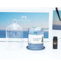 Vente en gros de jeux de diffuseurs de roseaux de marque privée personnalisés parfum naturel huile essentielle aromathérapie avec pierre de cristal pour les cadeaux