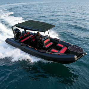 <span class=keywords><strong>Bateau</strong></span> pneumatique semi-rigide Yoolwin 660 cm léger, en aluminium, pour la pêche et les loisirs, coque rigide noire Orca Hypalon. - Product Image 2