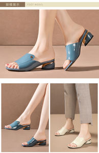 Nuovi <span class=keywords><strong>Sandali</strong></span> <span class=keywords><strong>Estivi</strong></span> 2025 da Esterno alla Moda con <span class=keywords><strong>Tacco</strong></span> <span class=keywords><strong>Medio</strong></span> Scarpe da Donna in Morbida Pelle - Product Image 6