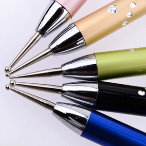 Lot de 5 stylos à double pointe en métal pour nail art, outil de décoration pour manucure et salon, idéal pour le dessin de fleurs et la peinture par points - Product Image 5