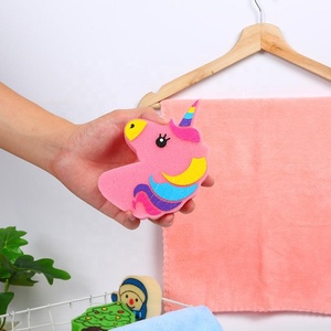 Boule de bain pour bébé, nouveau-né, mignon, éponge douce, moussant de douche, Massage exfoliant, licorne, bonhomme de neige, nuage - Product Image 2