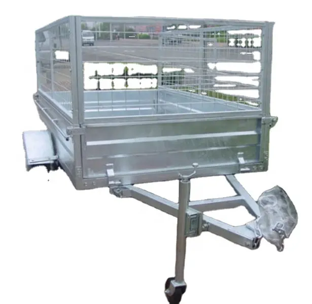 Semirremolque de carga fabricado en fábrica con jaula de galvanizado CT0080D