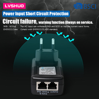 POE adaptador W 12W 15W inyector POE/adaptadores 24V 0.5A 48V 0.5A adaptador de POE