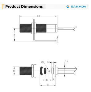Hochpräzise 200kHz NPN NO für Form-Durchstrahl-Ultraschallsensoren Fabrik Sakady UKM18-6NO IP67-Schutz 20-120mm - Product Image 2