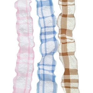 Ruban en gaze souple extensible de 2 cm de large pour lacets, accessoires à motif à carreaux, ruban en dentelle, accessoires en ruban à carreaux - Product Image 2