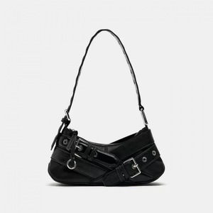 Bolso de Hombro Tipo Dumpling Negro y Marrón Vintage con Cierre de Cremallera y Correa Única para Uso Diario Verano 2026 - Product Image 4