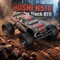 Voiture RC tout-terrain HOSHI 1/8 N518 Brushless 100 km/h haute vitesse, Monster Truck en métal RTR 120A ESC avec batterie et chargeur