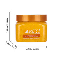 Vente chaude : Gommage corporel au sucre et au karité, 610g, naturel, pour un nettoyage en profondeur, une exfoliation, un éclaircissement et l'élimination des peaux mortes, soin corporel aux fruits, vente en gros