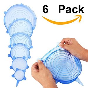 Thiết Kế Cổ Điển 6 Gói Tái Sử Dụng <span class=keywords><strong>Silicone</strong></span> Căng Nắp Cấp Thực Phẩm Không Thấm Nước Thân Thiện Với Môi Heatable Cho Bên Lưu Trữ <span class=keywords><strong>Container</strong></span> - Product Image 2
