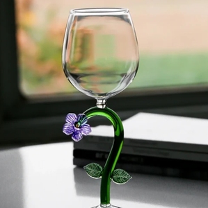 Parti için el yapımı renkli cam şarap kadehi nervürlü şampanya bardakları yeniden kullanılabilir düğün bardak özelleştirmek - Product Image 3