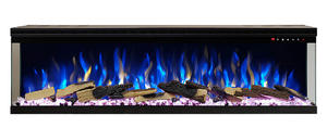 Cheminée électrique décorative à LED avec effet de flamme, chauffage électrique à 3 côtés pour salon - Product Image 4