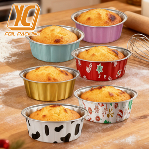 Xc Y37 lò vi sóng Aluminum foil hộp đựng thức ăn nướng sử dụng khay cá nhân dùng một lần bao bì thực phẩm có nắp đậy - Product Image 1