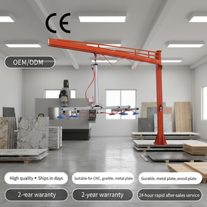 מנוף זרוע פנאומטי חדש לעומסים כבדים, קיבולת 500 ק\"ג, זרוע באורך חמישה מטרים, סיבוב 270 מעלות, מערכת הרמה עם בקרה אוטומטית לפלדת פחמן - Product Image 4