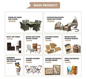 Chaises pliantes en bois de plage confortables ensemble de meubles d'extérieur avec 1 table et 2 chaises utilisation de balcon au design moderne de haute qualité - Product Image 6